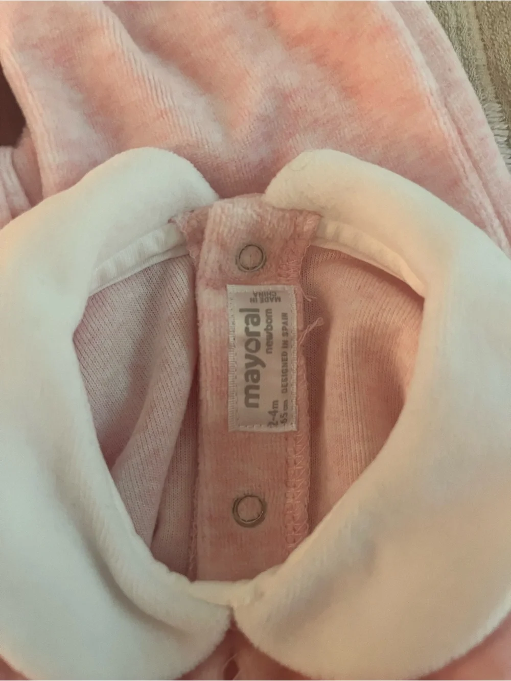 Mayoral Baby Girls Pink Velour Sleepsuit